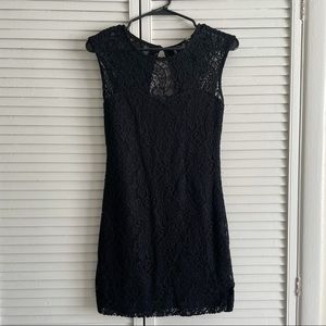 ModCloth Black Lace Mini Body Con Dress